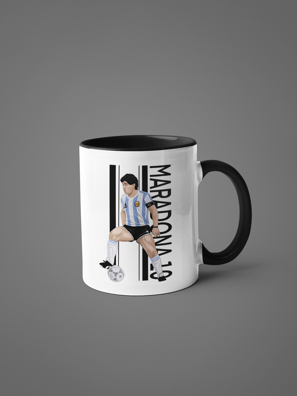 Diego Maradona Argentina Cartoon Fan Art Made 11oz ceramic Mug