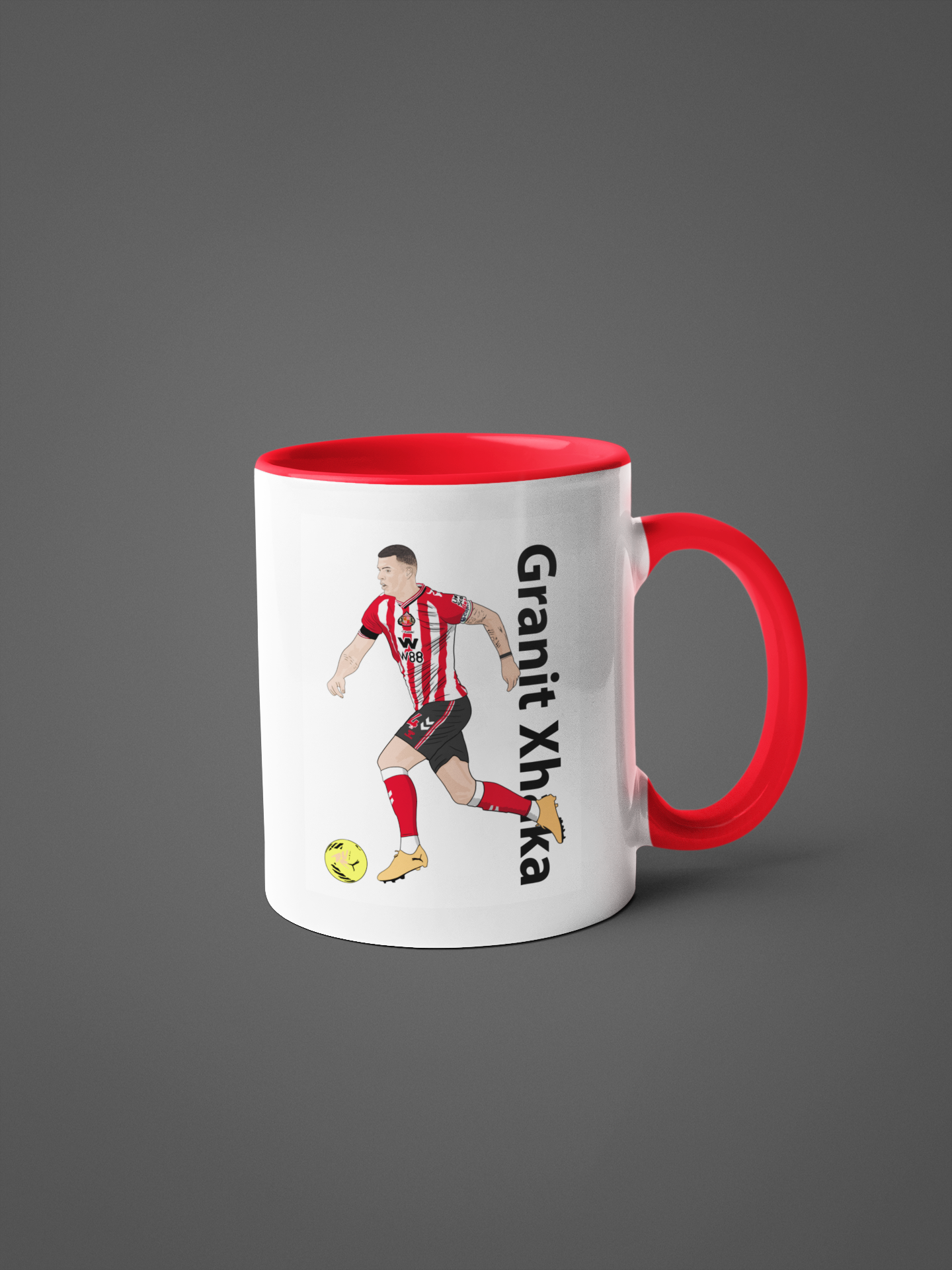 Granit Xhaka Sunderland Cartoon Fan Art Made 11oz ceramic Mug