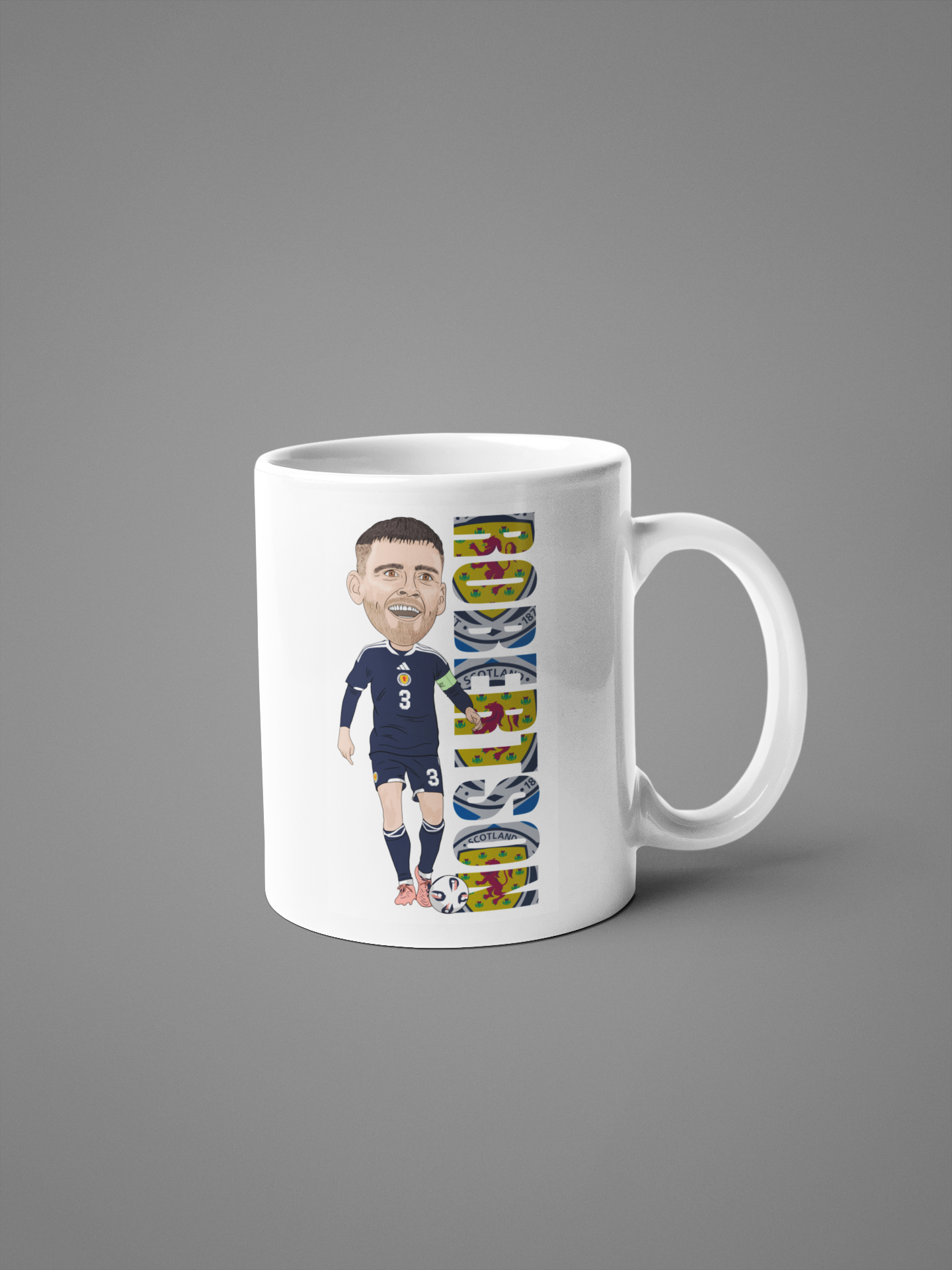 Andy Robertson Mug - Scotland Cartoon Fan Art 11oz Ceramic Mug, Perfect Gift for Fans