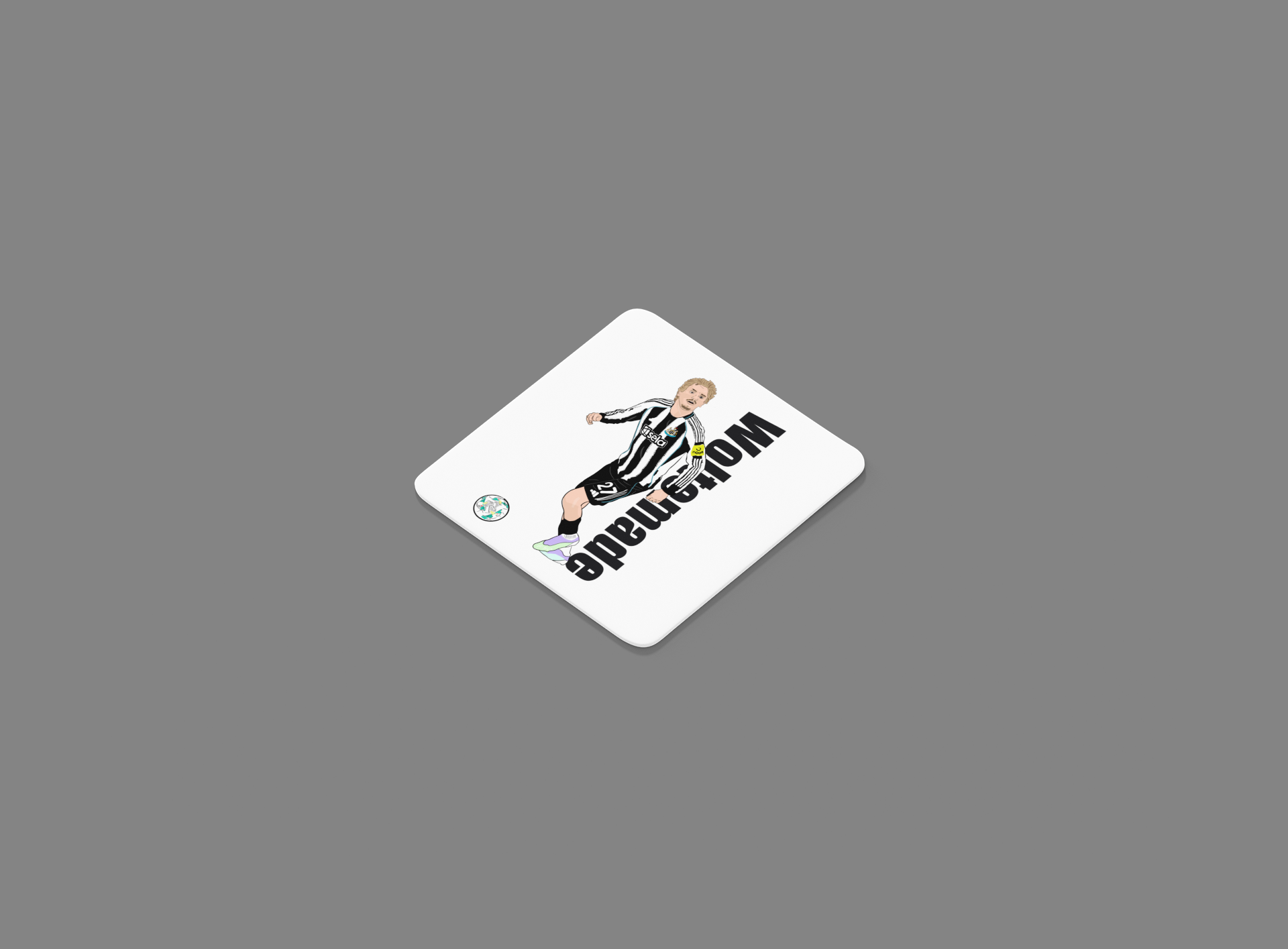 Nick Woltemade Newcastle United Coaster - Unofficial Football Cartoon Graphic Art MDF Coaster