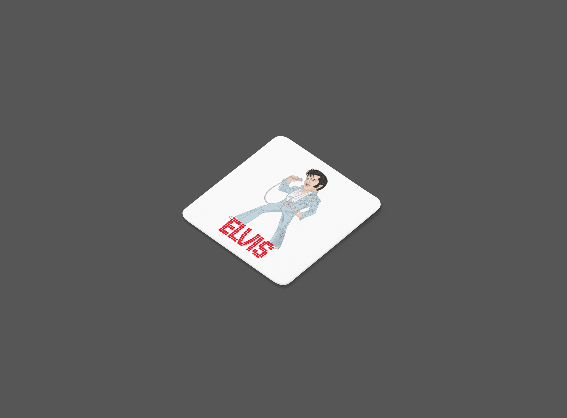 Elvis Presley Coaster - Theme Cartoon Fan Art Made from MDF