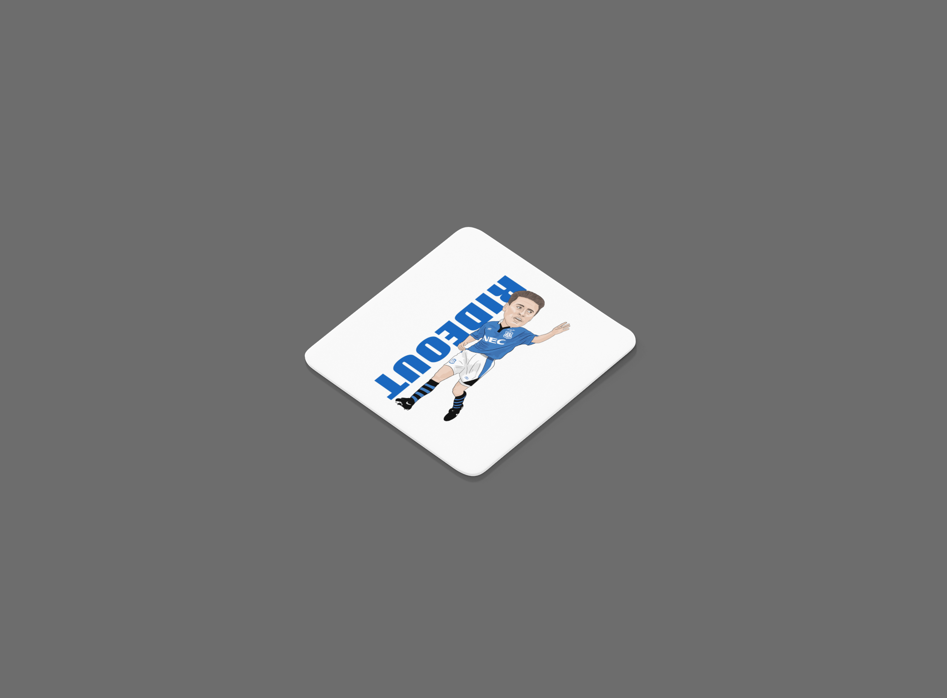 Paul Rideout Everton Coaster - Cartoon Graphic MDF Coaster