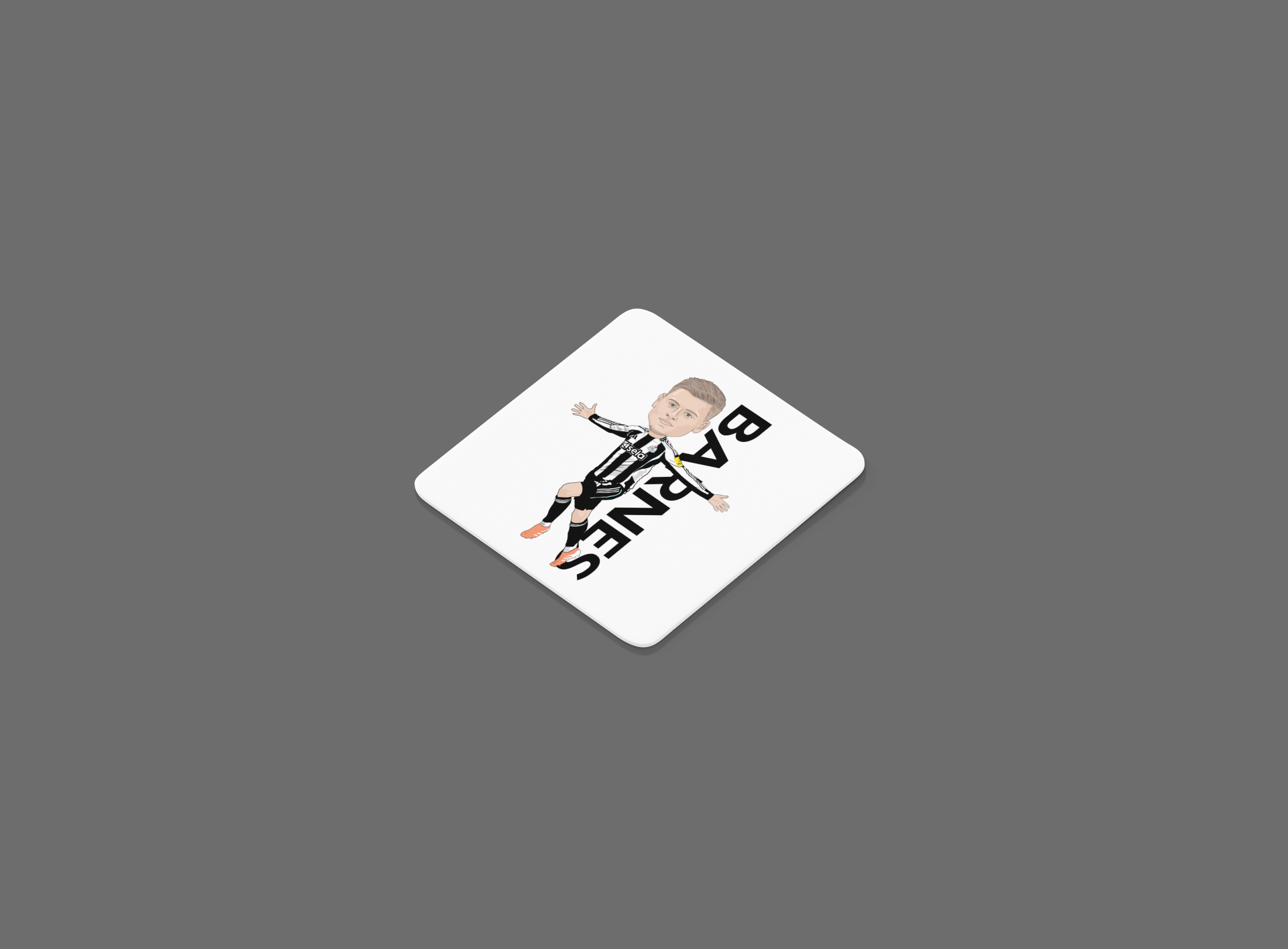 Harvey Barnes Newcastle United Coaster - Cartoon Fan Art MDF Coaster