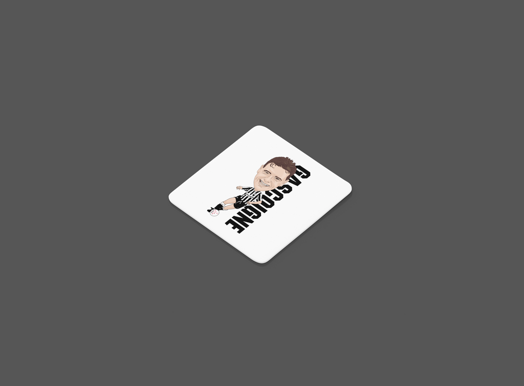 Paul Gascoigne Cartoon Coaster - Newcastle United Unofficial Football Graphic Art MDF Coaster