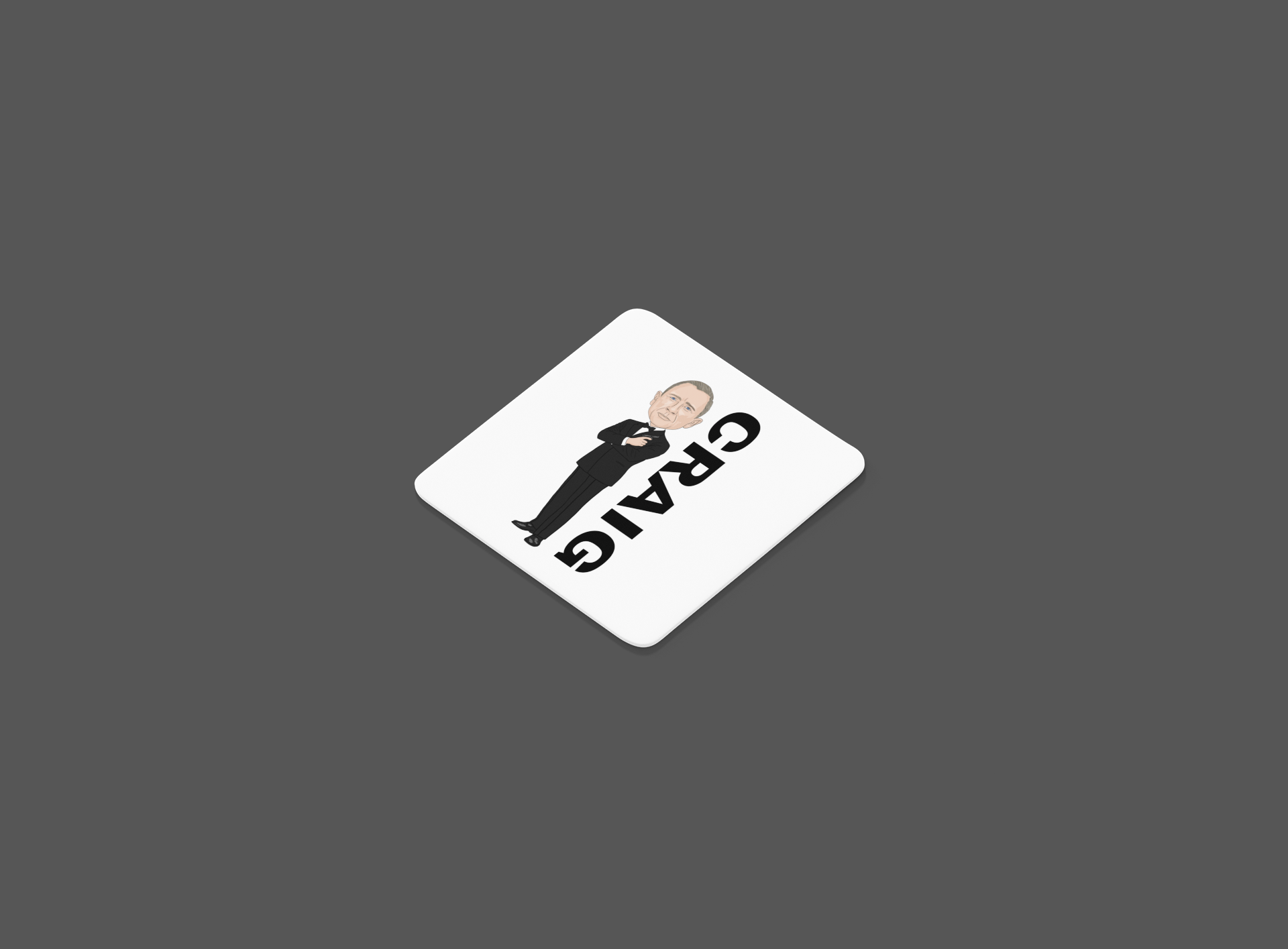 James Bond Coasters - Movie Theme Cartoon Graphic Art MDF Gift