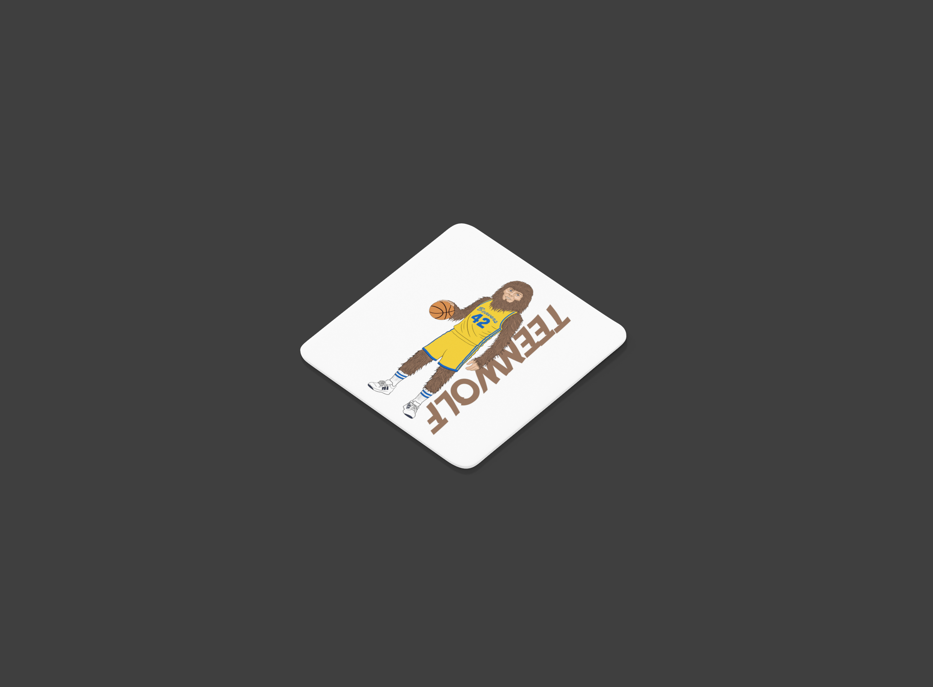 Teen Wolf Coasters - 80s Movie Theme Cartoon Graphic Gift Coasters