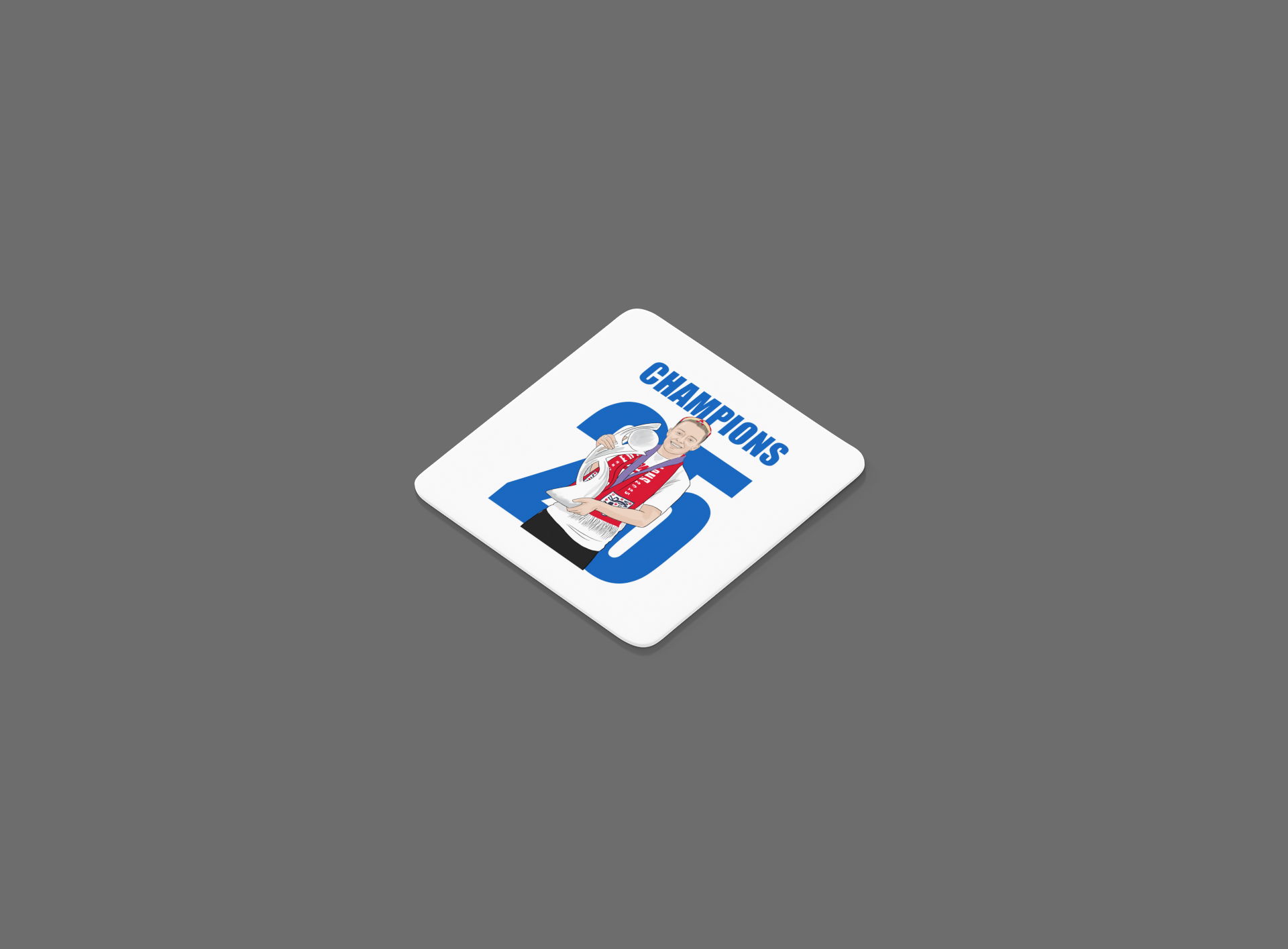 Ella Toone Fan Art Coaster - England Lionesses Woman’s Cartoon MDF Coaster