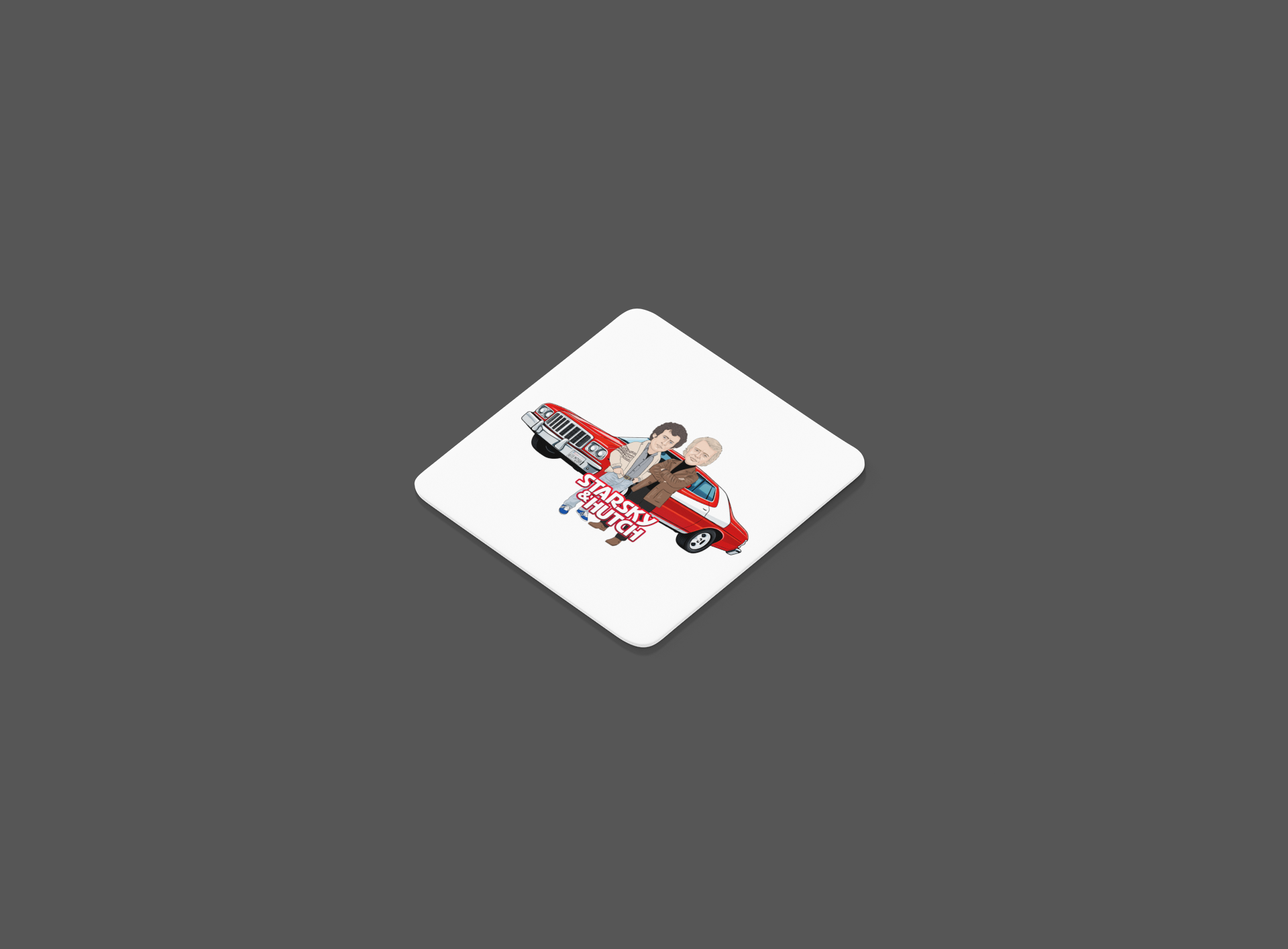 Starsky and Hutch Coaster - 70s TV Show Theme Cartoon Graphic MDF Coaster