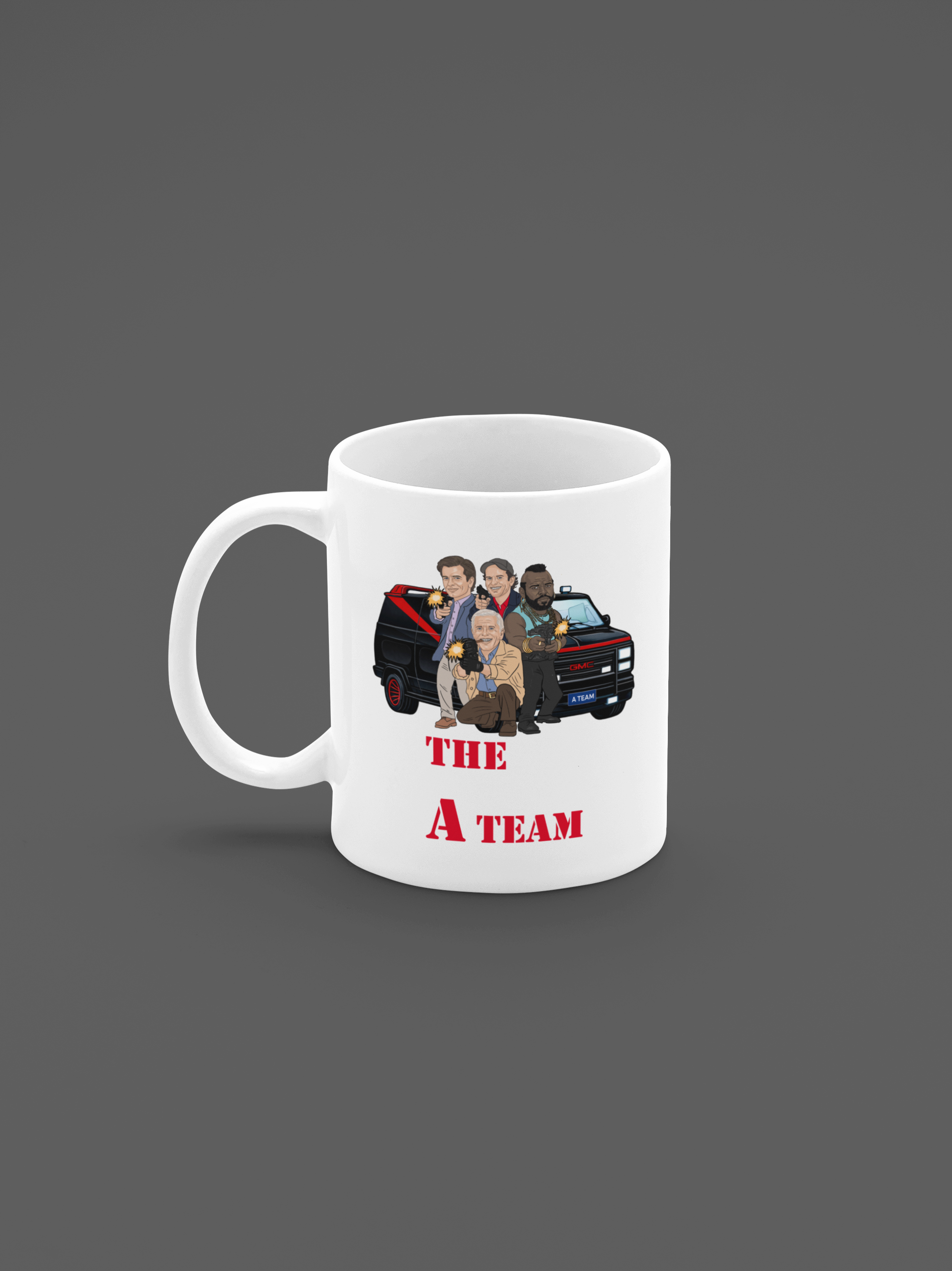 A Team Cartoon Graphic Mug - Unofficial TV Show White Tea & Coffee Gift Mug