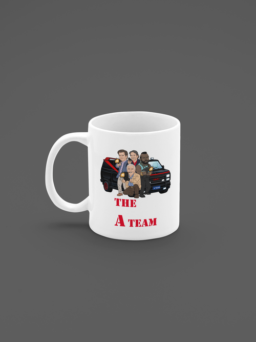 A Team Cartoon Graphic Mug - Unofficial TV Show White Tea & Coffee Gift Mug