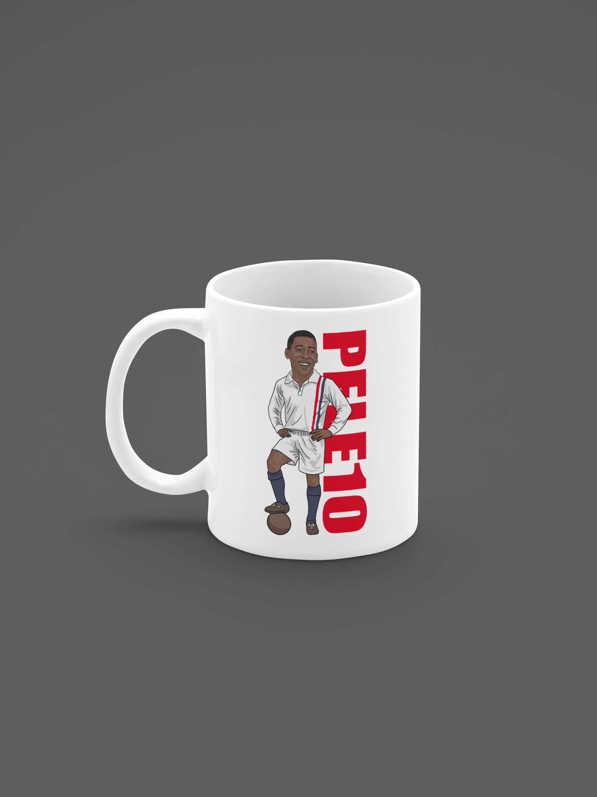 Pele Escape to Victory Mug - Unofficial Football Cartoon Graphic Art Mug