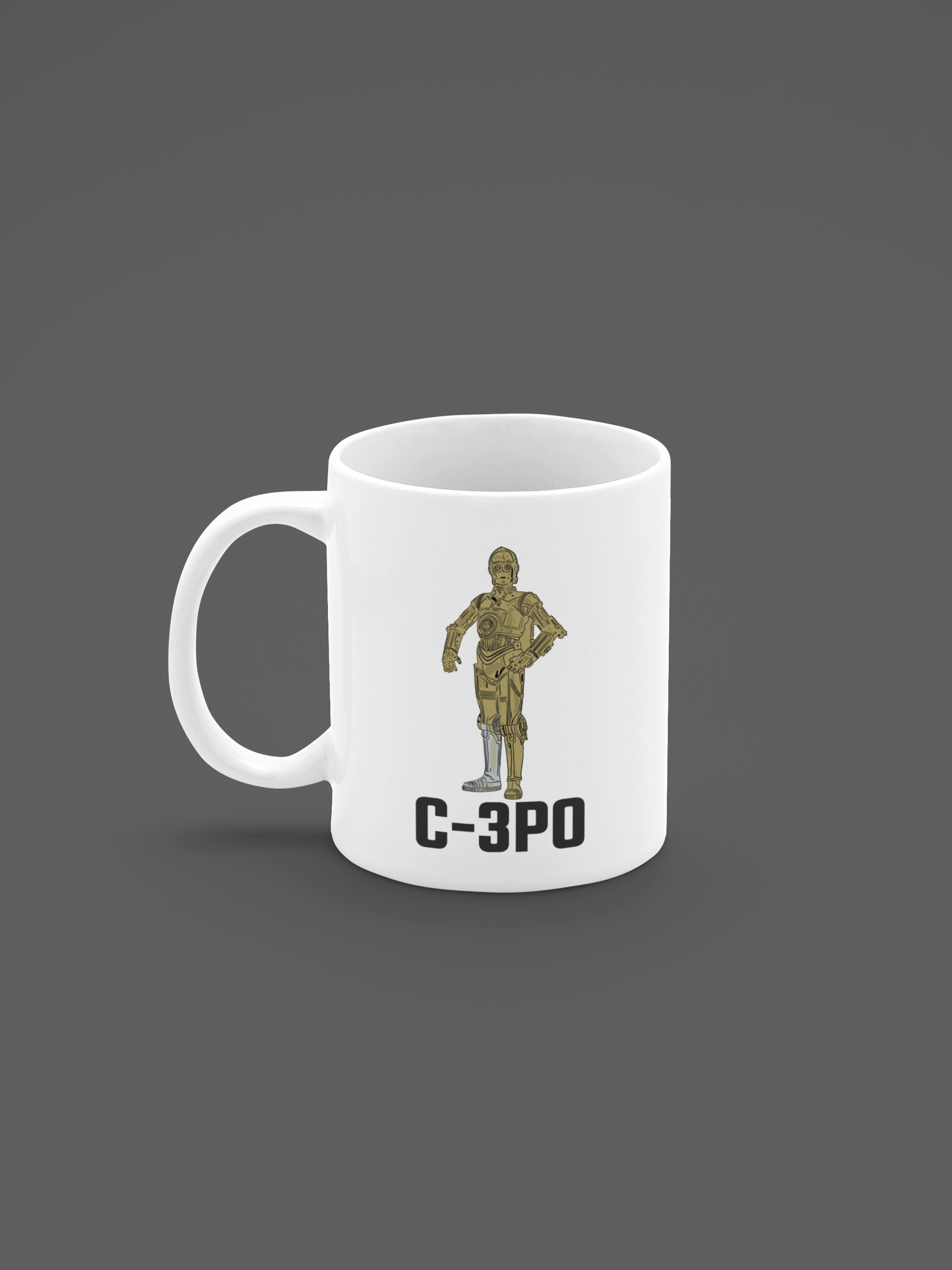 C-3PO Star Wars Graphic Art Mug - Unique Cartoon Design