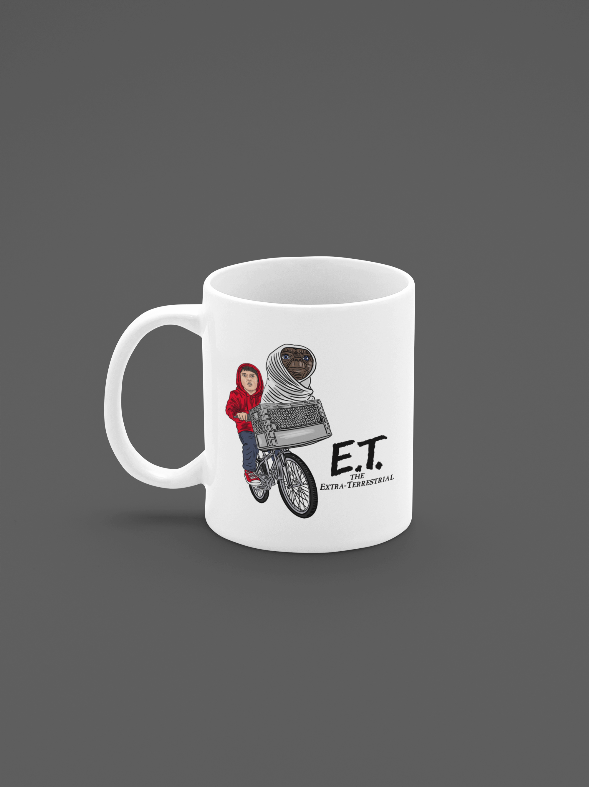 E.T. the Extra-Terrestrial Mug - 80s Movie Theme Cartoon Graphic Tea & Coffee Gift Mug