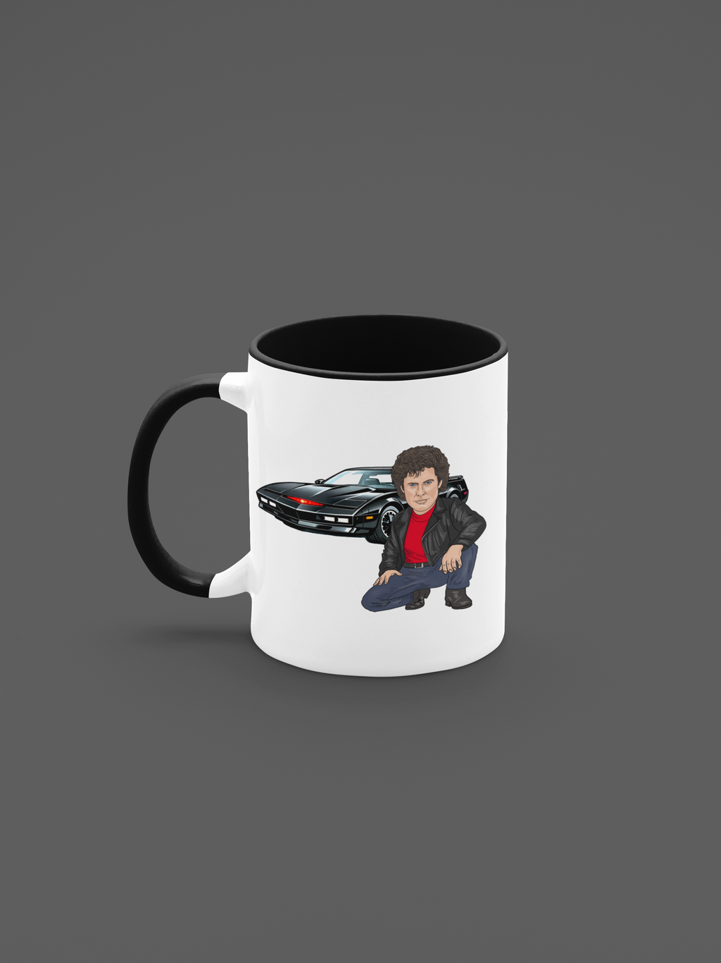Knight Rider 80s tv show theme Cartoon Graphic Tea , Coffee Gift Mug