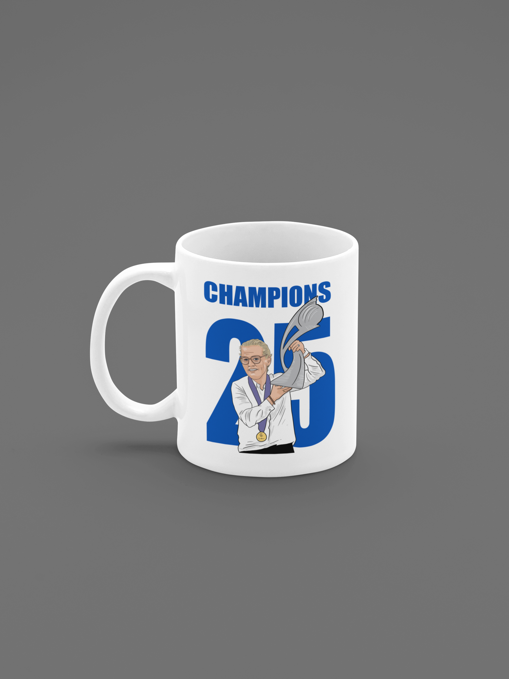 Sarina Wiegman Mug - England Lionesses Woman’s Cartoon Fan Art 11oz Ceramic Mug