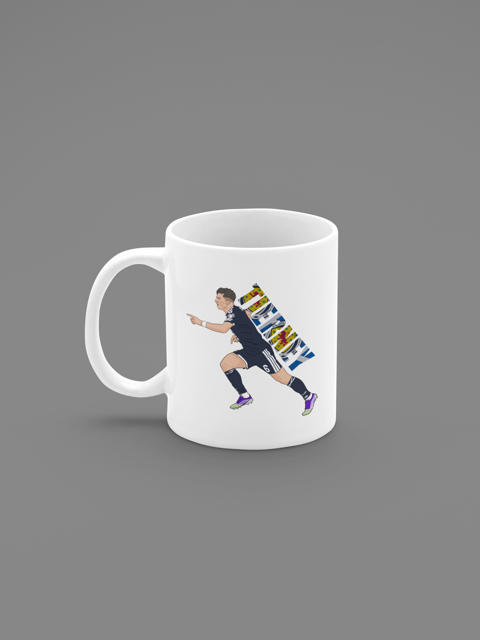 Kieran Tierney Mug - Scotland Cartoon Fan Art 11oz Ceramic Cup