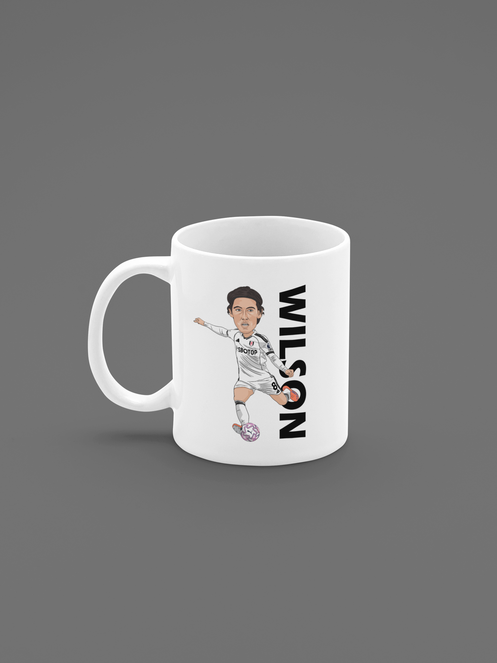 Harry Wilson Fulham Mug - 11oz Ceramic Cartoon Fan Art Mug