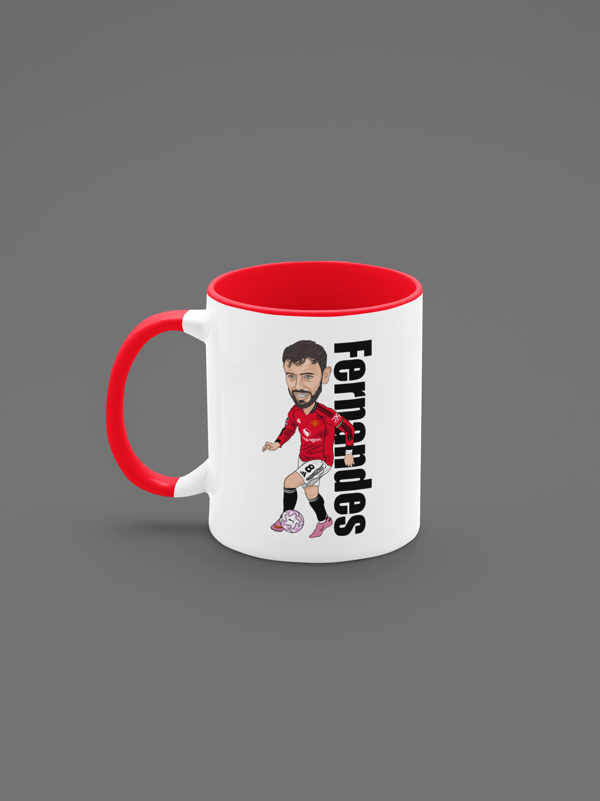 Bruno Fernandes Manchester United Cartoon Fan Art Made 11oz ceramic Mug