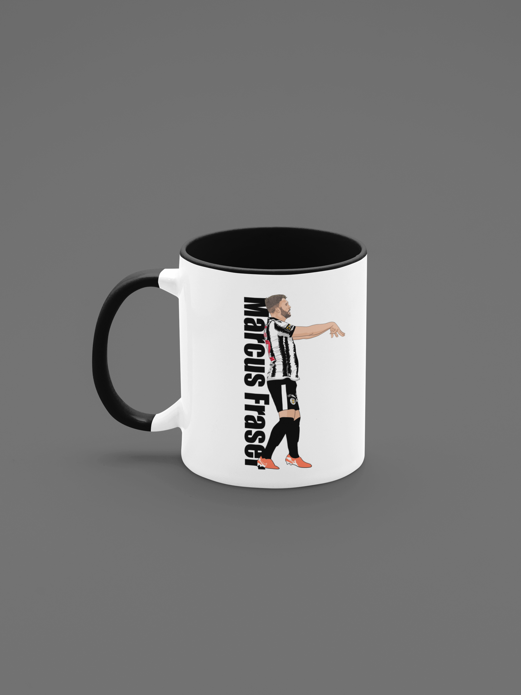 Marcus Fraser St Mirren Cartoon Fan Art Made 11oz ceramic mug