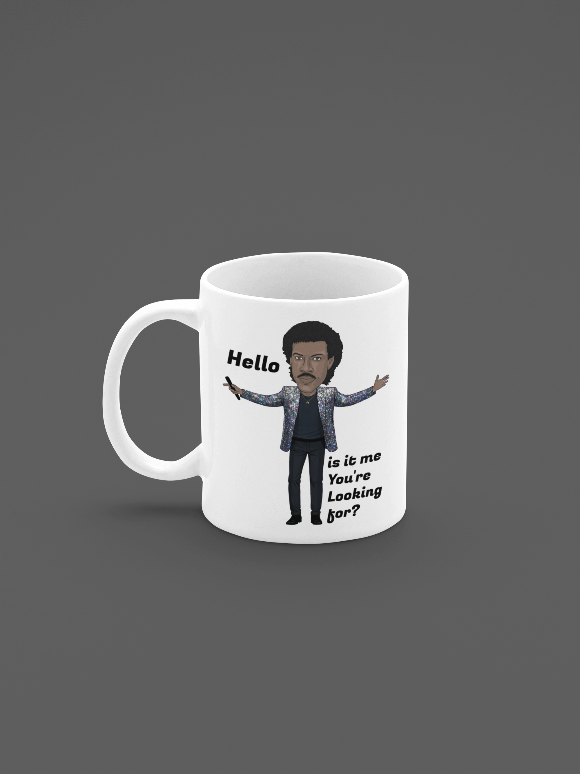 Lionel Richie Cartoon Mug - 11oz Ceramic Fan Art Cup